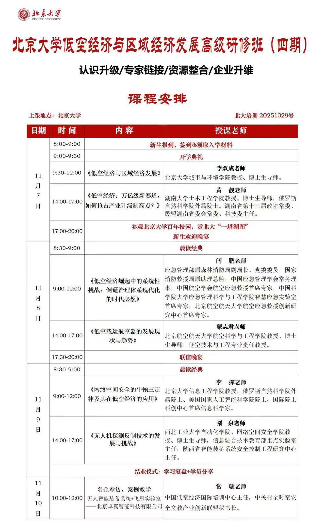 11月北京大学低空经济与区域经济发展高级研修班上课通知(图1)